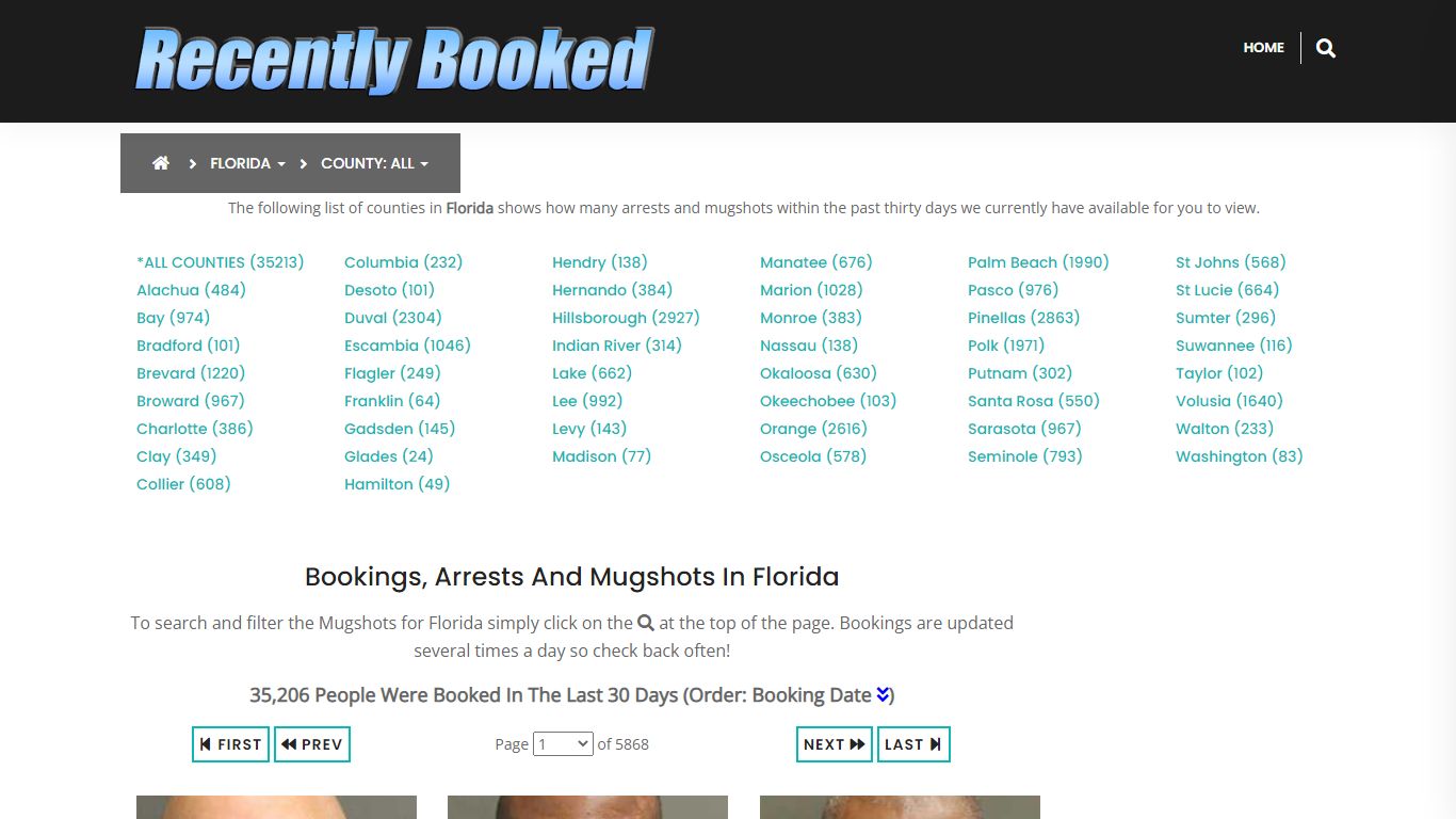 Bookings, Arrests and Mugshots in Indian River County, Florida